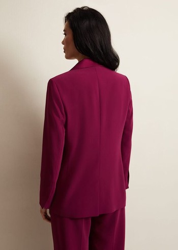 Phase Eight Elandra Tux Coats Burgundy Canada | EITOPG-953